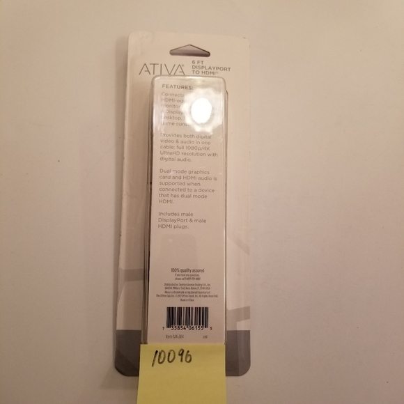 ✅NIB Ativa Displayport to HDMI 6 ft cable - Picture 2 of 7